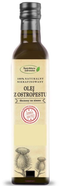 PRAWDZIWY OLEJ Z OSTROPESTU TŁOCZONY NA ZIMNO 500ml