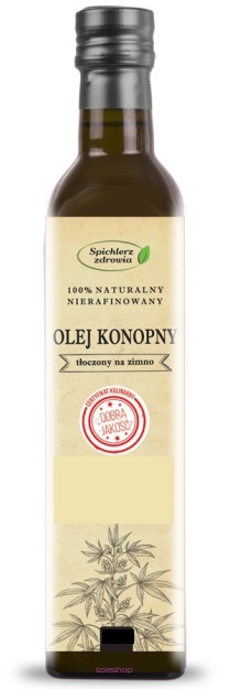 Prawdziwy Olej konopny tłoczony na zimno 500ml