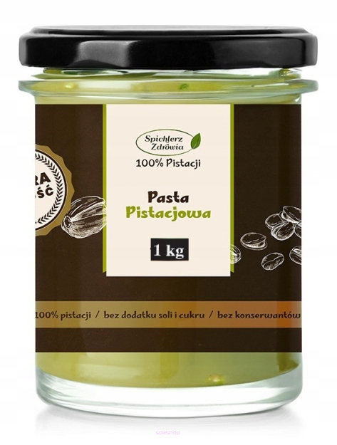 ~ PASTA PISTACJOWA 1000G MASŁO KREM PISTACJOWY Z PISTACJI POLECA ZDROWA MARKA