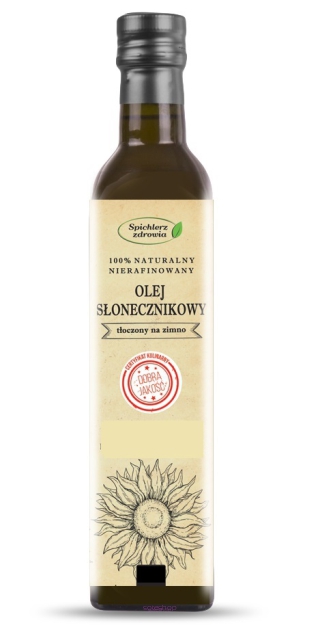 Olej słonecznikowy tłoczony na zimno 500ml