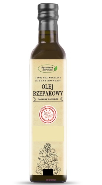 Prawdziwy Olej rzepakowy tłoczony na zimno 250ml