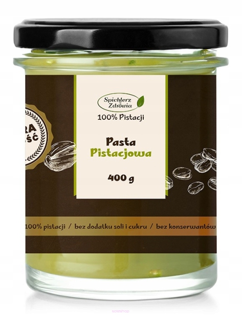 ~ PASTA PISTACJOWA 400G MASŁO KREM PISTACJOWY Z PISTACJI POLECA ZDROWA MARKA